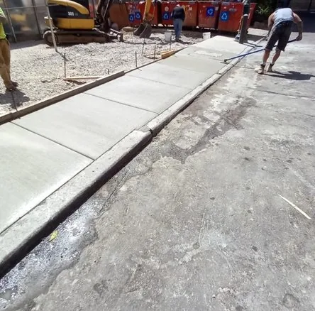 Saw-cut detail on a garage floor repair job in Seattle, WA